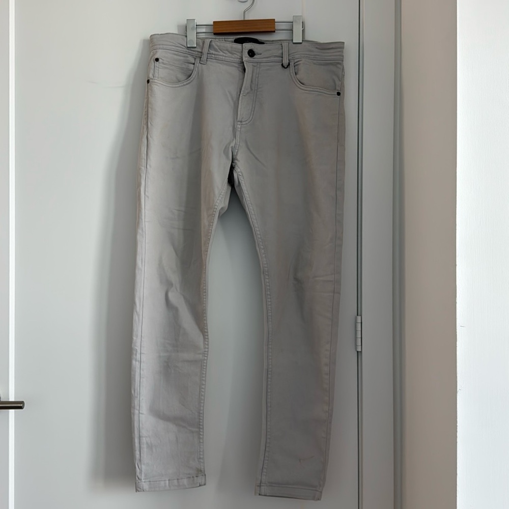 Zara Man Skinny Jeans White/Gray (US 34)